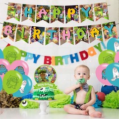 Singing Monsters Happy Decorations – Monster Theme Party Supplies with Banner…