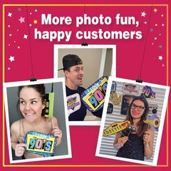 90s Photo Booth Props – 41-pc 90 s Selfie Prop Kit with 8 x 10-Inch Sign, 60 …