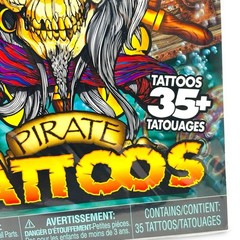 35 Piece Pirate & Pirate Ship Nautical Temporary Tattoos for Kids & Adults! RARE