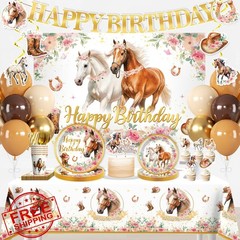 Xynic 211pc Horse Party Decorations Set