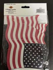 Beistle American Flag Cutouts 6 Pieces 5.75 to 8.5 inches