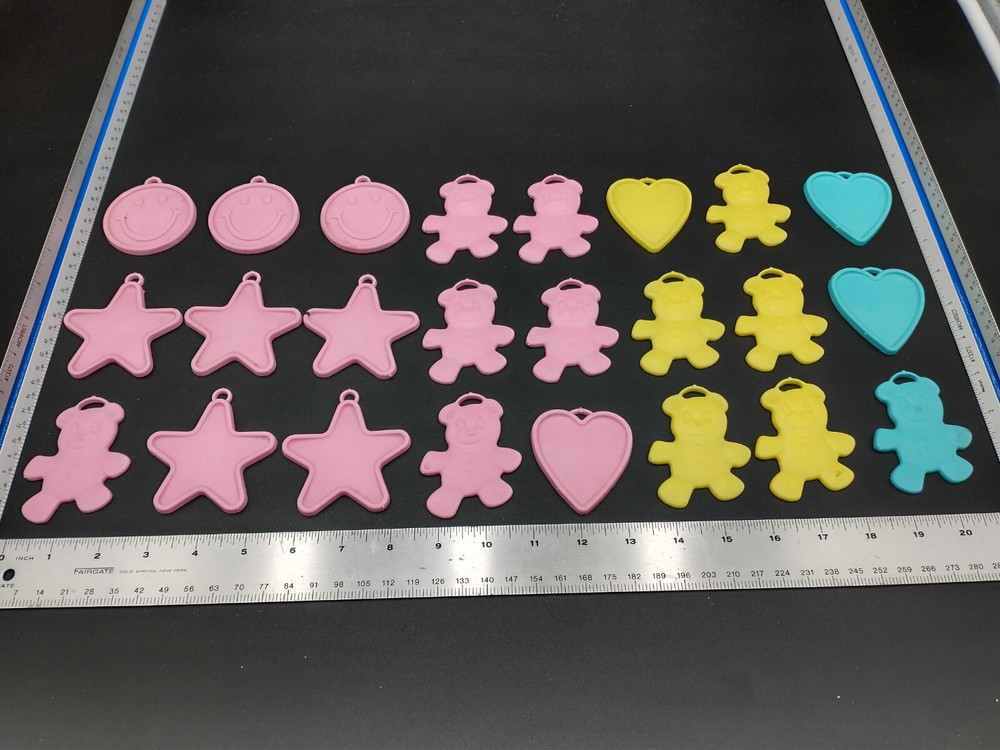 24 Vintage ‘1999 Premium Balloon Acces’ Plastic Balloon Weights Colorful #1668