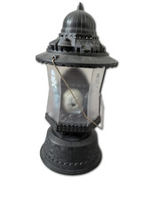 Halloween Skull Lantern Light Up Not Working Hanging Grey Spooky Prop