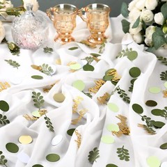 400 Pcs Greenery Baby Shower Confetti Eucalyptus Gold Table Scatter Dots