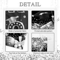 Prom Decorations 2026 Prom Send off Decorations 2026 Black and Silver Graduation
