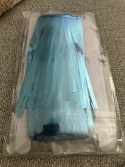 2 Pack 3.2 Ft X 8.3 Ft Light Blue Foil Metallic Fringe Streamers Tinsel Backdrop