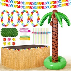 Hawaiian Luau Party Decorations Kit – 60PCS Tropical Summer 62.2 inches