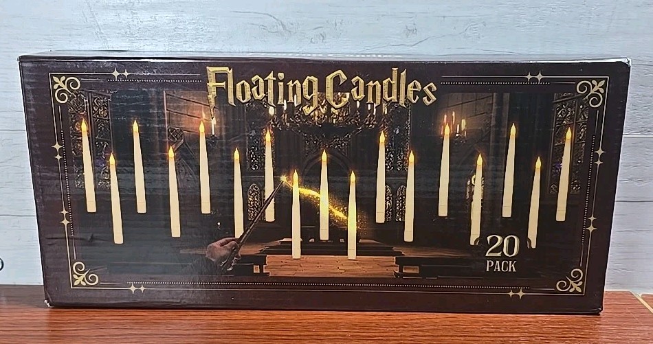 Floating Candles with Wizard Wand, 20 Pcs Magic Hanging Battery Operated LED