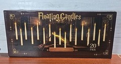 Floating Candles with Wizard Wand, 20 Pcs Magic Hanging Battery Operated LED