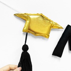 Gold and Black Graduation Decorations Pre-Strung Handmade Felt Mastered It Si…