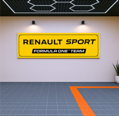 Renault Sport F1 Flag Banner – Garage or Outdoor Decoration