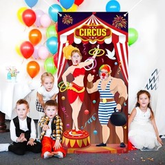 Carnival Tent Decorations Ticket photo booth props backdrop banner Theme Circus