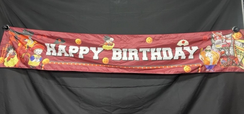 Dragon Ball Z Happy Birthday Banner 9 Foot 5 X 1.5 Foot