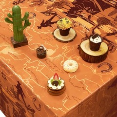 1PC Western Tablecloth – Western Cowboy Birthday Decorations Wild West Theme …