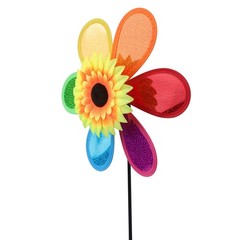 Balcony Sunflower Windmill Wind Spinner Bright Colors Colorful Decoration