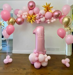 «50PCS 12″» Pink White Gold Balloons Set Birthday Wedding Bridal Shower Party»