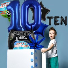11pcs Video Game Themed Party Decorations, Number 10th Boys Birthday Party Su…