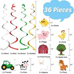 Farm Animals Hanging Party Decorations – Barnyard Theme Party Supplies Hangin…