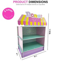2 Tier Donut Stand for Donut Party Supplies & Decorations, Cupcake Stand Dess…