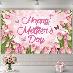 Happy Mothers Day Banner Backdrop Mothers Day Decorations 71x43in Large Size Mot