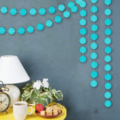 Cyan Circle Dot Garland Mermaid Party Decorations Teal under the Sea Party Garla