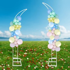 Set of 2 Metal Wedding Arch Backdrop Flower Stand Balloon Stand Party Event Deco