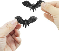 Black Bats Halloween Decoration Mini 3D Plastic Bat Party Artificial Bats for Cr