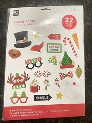 Christmas Photo Booth Props Xmas Festive Family Party Gifts Selfie Games Fun DIY