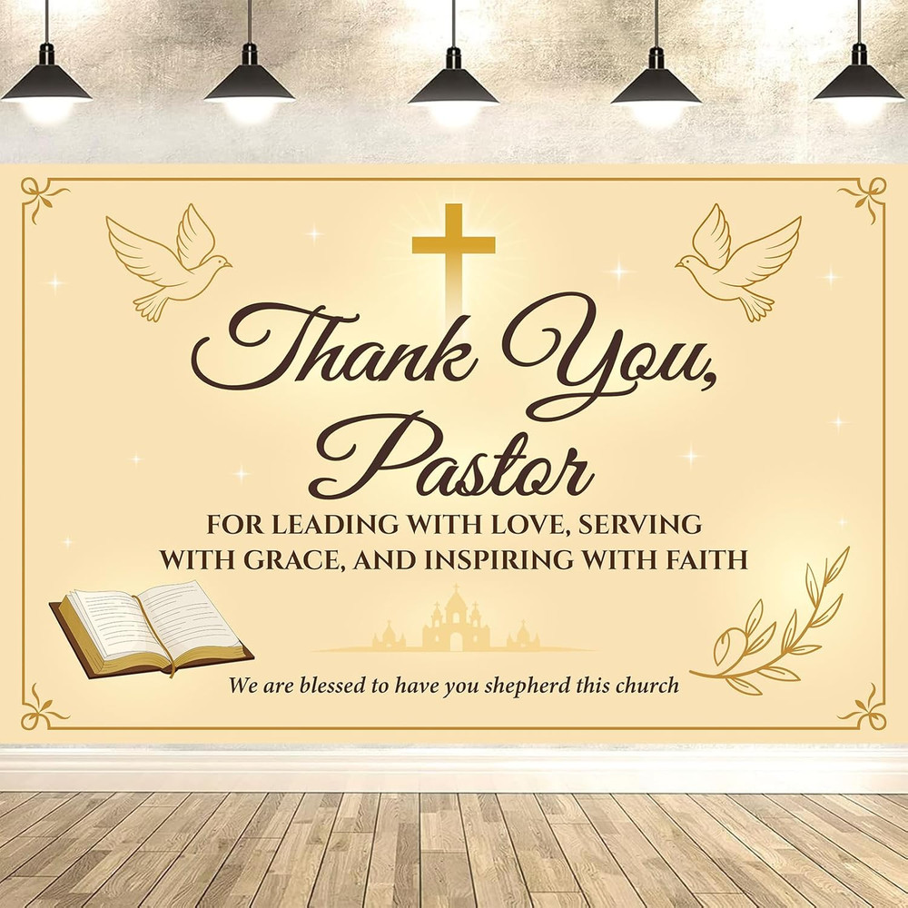 Pastor Appreciation Banner � Thank You Pastor Backdrop for Church, Pastor App…