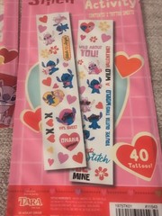 2 Sheets Stitch & Angel Party Fun Love Temporary Tattoo Stickers Disney Cute