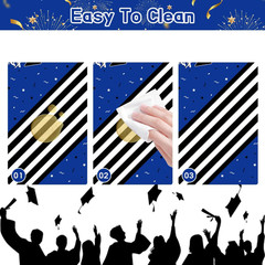 7-Pack Graduation Party Decorations Set, 3 Blue Graduation Tablecloths 54X108In,
