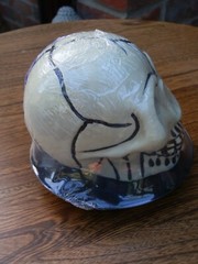 Halloween Bleeding Skull Candle in Drip Tray From Tesco BNWT White