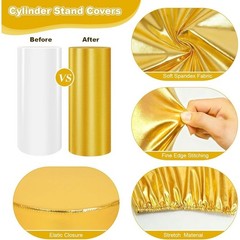 Stretchable Spandex Cylinder Pedestal Covers Party Decoration Events Display New