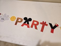 Disney Papyrus Mickey Mouse Decorative Felt Banner Black Yellow Red