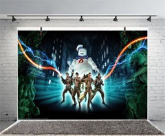 Ghostbusters Backdrop Ghost Happy Birthday Party Photo Background Banner