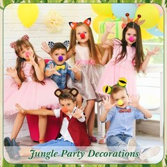 30 Pcs Animal Ears Headband for Kids Jungle Woodland Safari Zoo Headbands Hal…