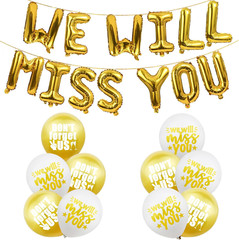 We Will Miss You Balloon Banner Retirement Farewell Party Decorations 16 Inches