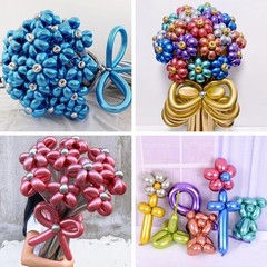 Premium Metallic Long Balloons 260 Twisting Animal for Birthday Kids Party