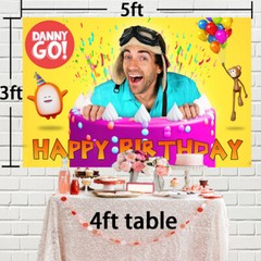 Danny Go Backdrop Kids Birthday Party Decoration Banner Background Vinyl 5x3ft