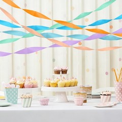 Crepe Paper Streamers 9 Rolls 738 Ft Animal Parade 9 Colors 1.8 Inch