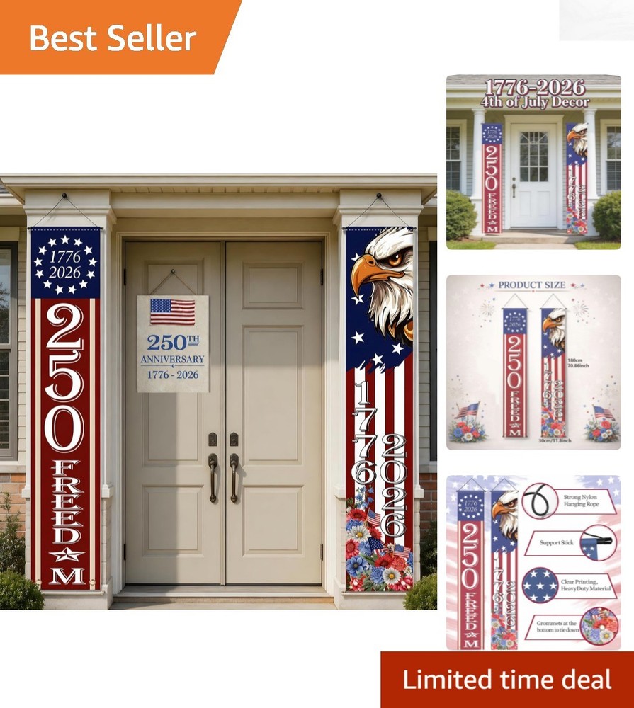 Durable 250 Freedom Banner – Vibrant American Flag Design for Independence Day