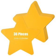 Large Gold Star Paper Cutouts 12 Inch Cardstock Bulletin Board Decor 36 PCS