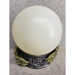 LED Witch Crystal Ball Orb Halloween Prop with Sound & Lights Fortune Teller