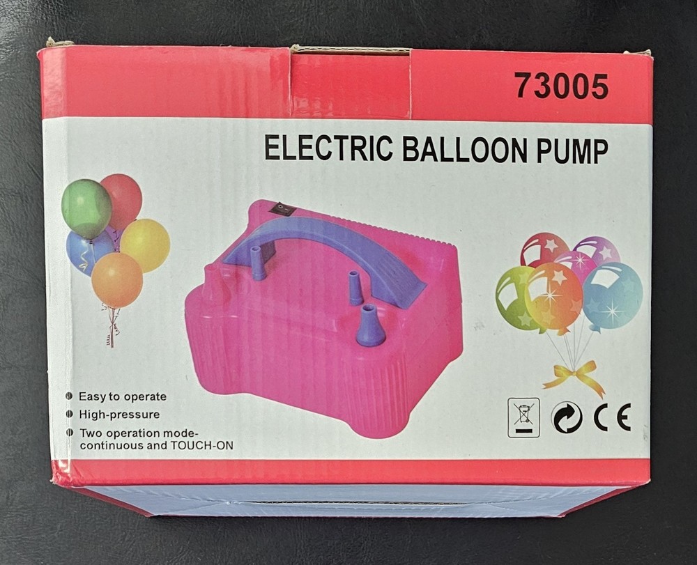 Electric Balloon Pump – Dual Nozzle Automatic Inflator – Pink