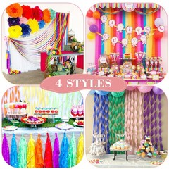 Yellow Crepe Paper Streamers 4 Rolls 328ft, Pack of Party 4 Roll,