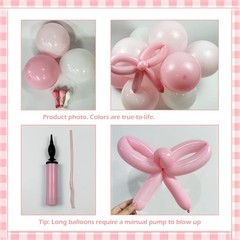 Coquette Birthday Decorations 145 Pcs Pink and White Balloon Garland Arch Kit…