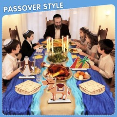 23 PCS Wooden Passover Table Decorations Centerpiece Signs Jewish Pesach Seder