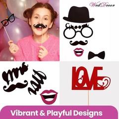 16-Piece Bridal Shower Photo Props – Fun Reusable Accessories for Celebrations