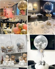 23.6 Inch Height Clear Acrylic Balloon Stand for Table Centerpiece Decoration…