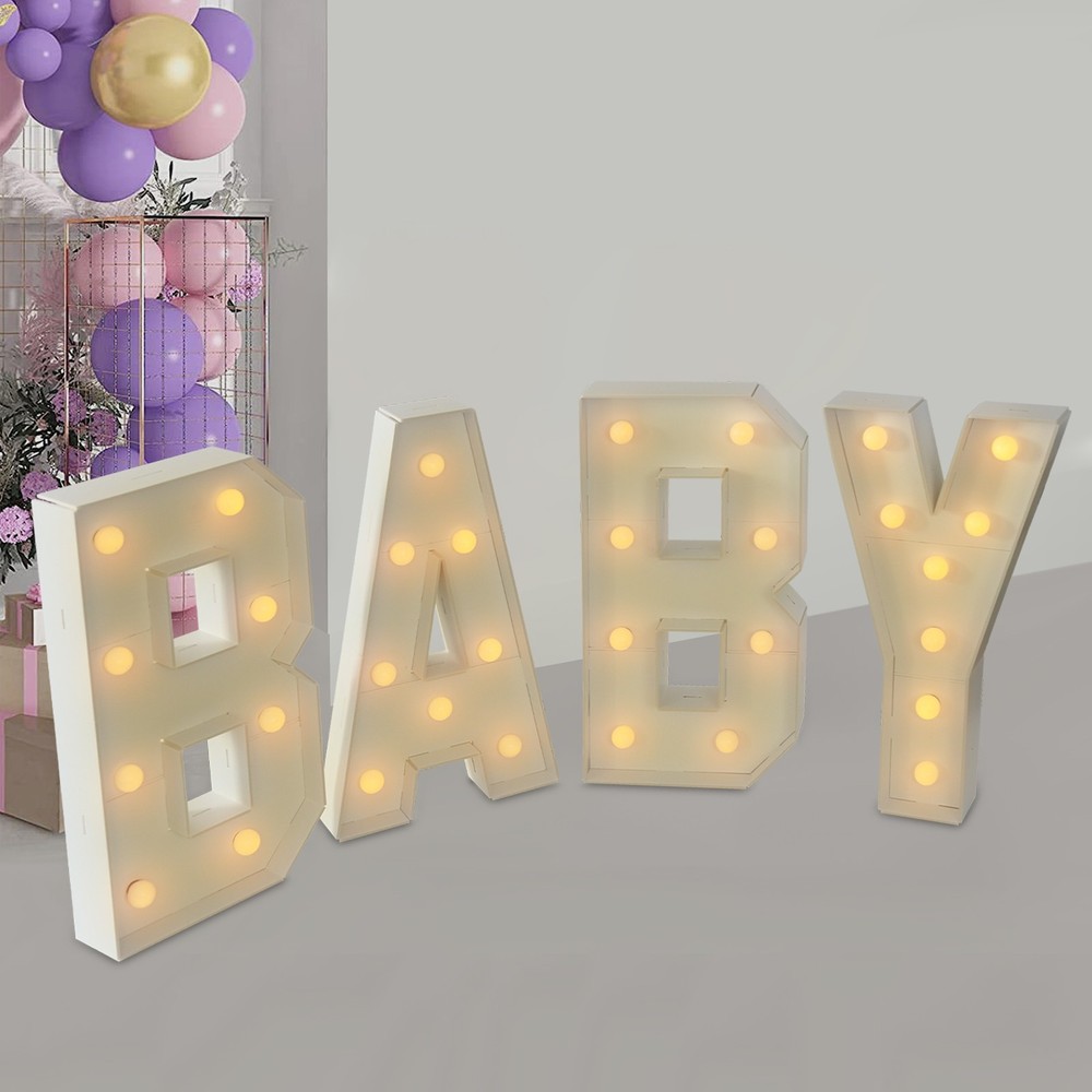 «BABY» Letter Light LED Light Up Letters for Baby Birthdays/Showers KT Board